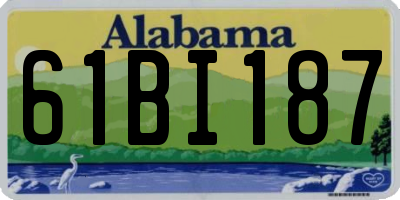 AL license plate 61BI187
