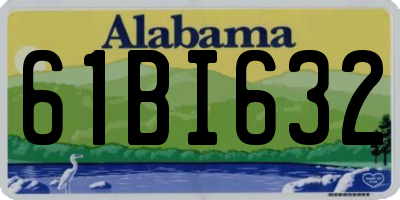 AL license plate 61BI632