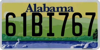 AL license plate 61BI767