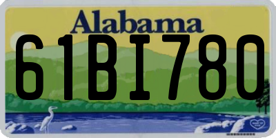 AL license plate 61BI780