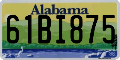 AL license plate 61BI875