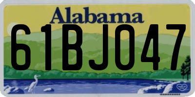 AL license plate 61BJ047