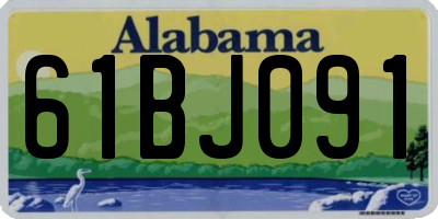 AL license plate 61BJ091