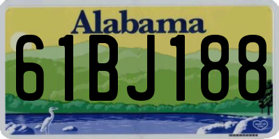 AL license plate 61BJ188
