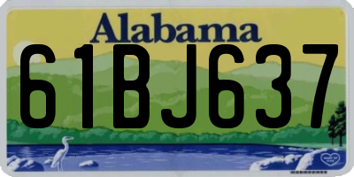 AL license plate 61BJ637