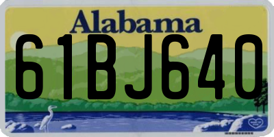 AL license plate 61BJ640