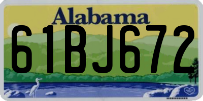AL license plate 61BJ672