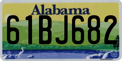 AL license plate 61BJ682