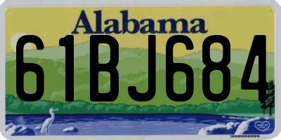 AL license plate 61BJ684