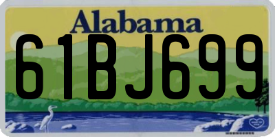 AL license plate 61BJ699