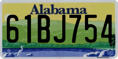 AL license plate 61BJ754