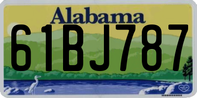 AL license plate 61BJ787