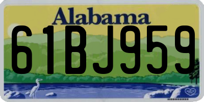 AL license plate 61BJ959