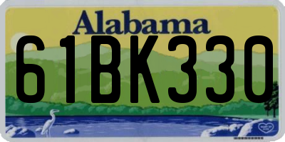 AL license plate 61BK330