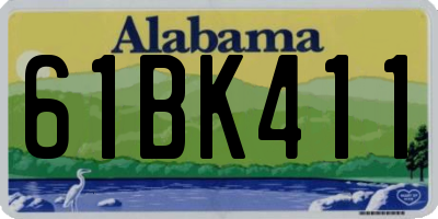 AL license plate 61BK411