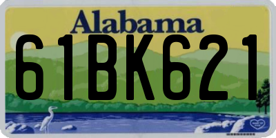 AL license plate 61BK621