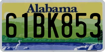 AL license plate 61BK853