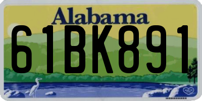 AL license plate 61BK891
