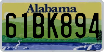 AL license plate 61BK894