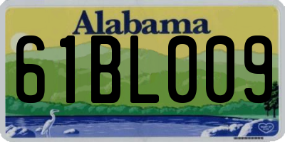 AL license plate 61BL009