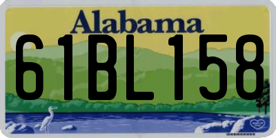 AL license plate 61BL158