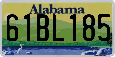 AL license plate 61BL185