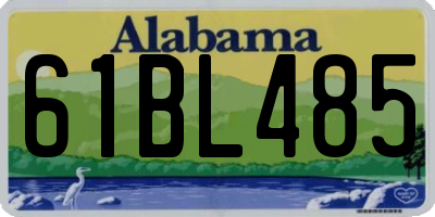 AL license plate 61BL485