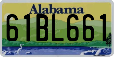 AL license plate 61BL661