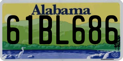 AL license plate 61BL686
