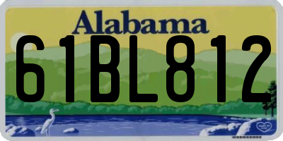 AL license plate 61BL812