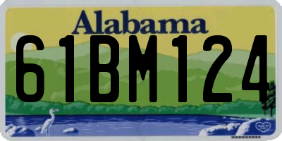 AL license plate 61BM124