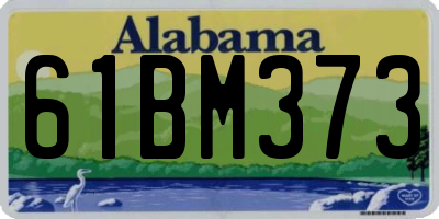 AL license plate 61BM373