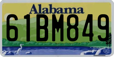 AL license plate 61BM849