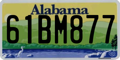 AL license plate 61BM877