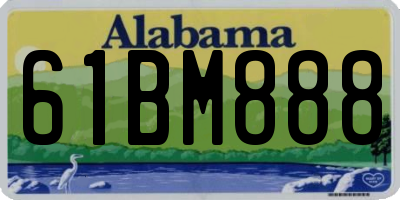 AL license plate 61BM888