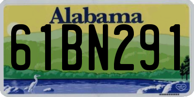 AL license plate 61BN291