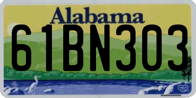 AL license plate 61BN303