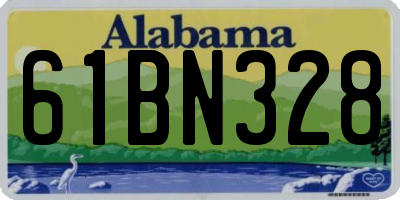 AL license plate 61BN328