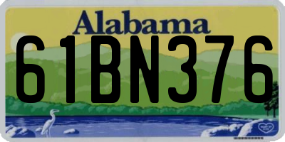 AL license plate 61BN376