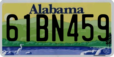AL license plate 61BN459