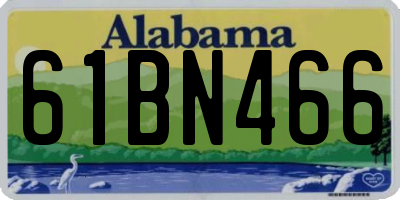 AL license plate 61BN466