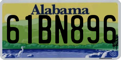 AL license plate 61BN896