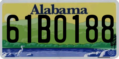AL license plate 61BO188