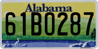 AL license plate 61BO287
