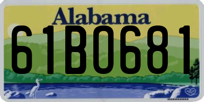 AL license plate 61BO681