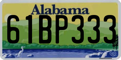 AL license plate 61BP333