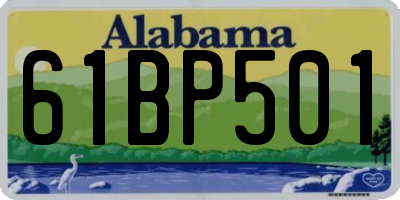 AL license plate 61BP501