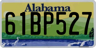 AL license plate 61BP527