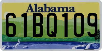 AL license plate 61BQ109