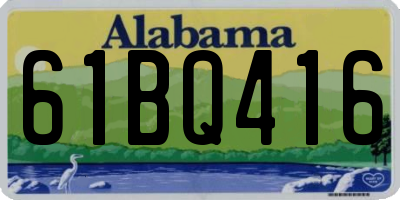 AL license plate 61BQ416